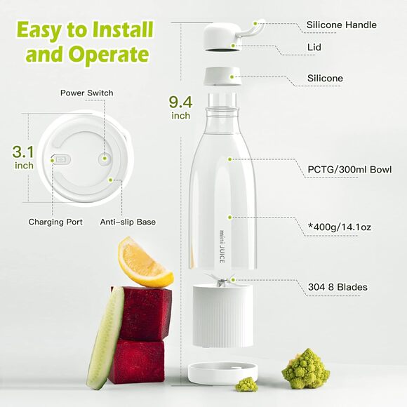Portable Blender Mini Juicer White - Picture 5 of 6